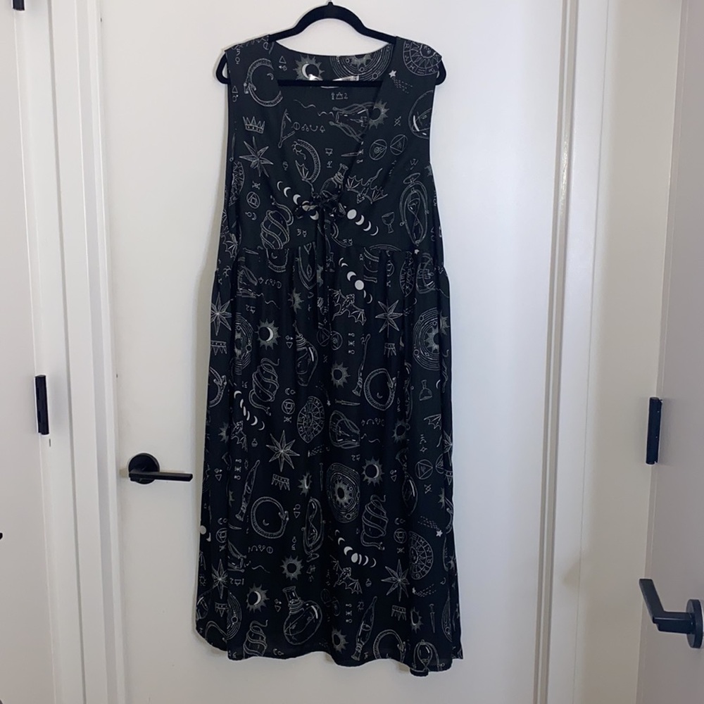 Cosmic Drifters Pinafore Alchemy Print Limited Edition Witchy Dress